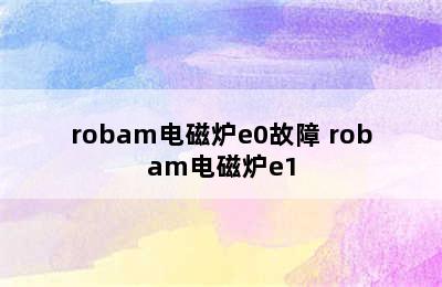 robam电磁炉e0故障 robam电磁炉e1